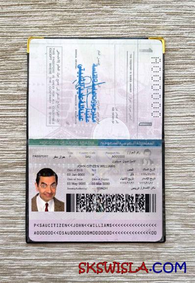 Arabia Saudyjska zdjęcie do paszportu pliki PSD, skan i fotografowany obraz